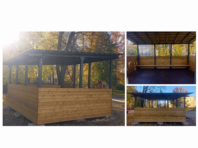 Теневые навесы для детского садика №16. Колпино