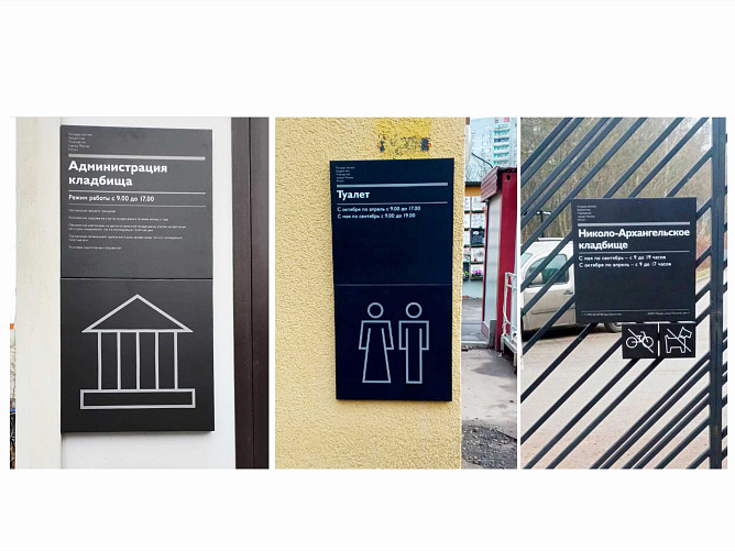 Навигация для кладбищ Николо-архангельское, Головинское, Даниловское, Пятницкое, Рогожское, Ястребковское, Бабушкинское, Кунцевское, Раевское 