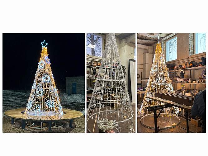 Оформление катка в Камениках